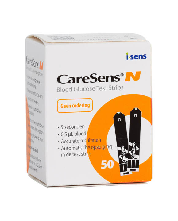 CARE SENSE N GLUCOMETER SUGAR TESTING STRIPS 1 X 50 + 20 ALCOHAL SWABS + 20 LANCETS