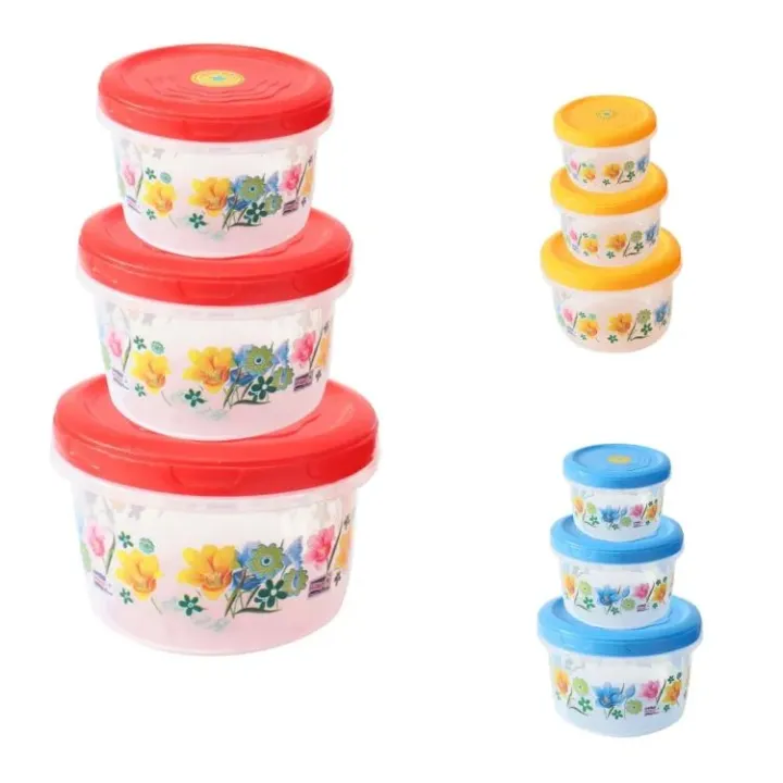 Plastic Mini Container With Three Different Sizes Set of 3 Multicolor ...