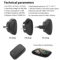 Lunzo No Battery Self Powered Wireless Doorbell US/UK/EU Plug 38 Ringtones Outdoor Waterproof 150m Range Kinetic Door Bell. 