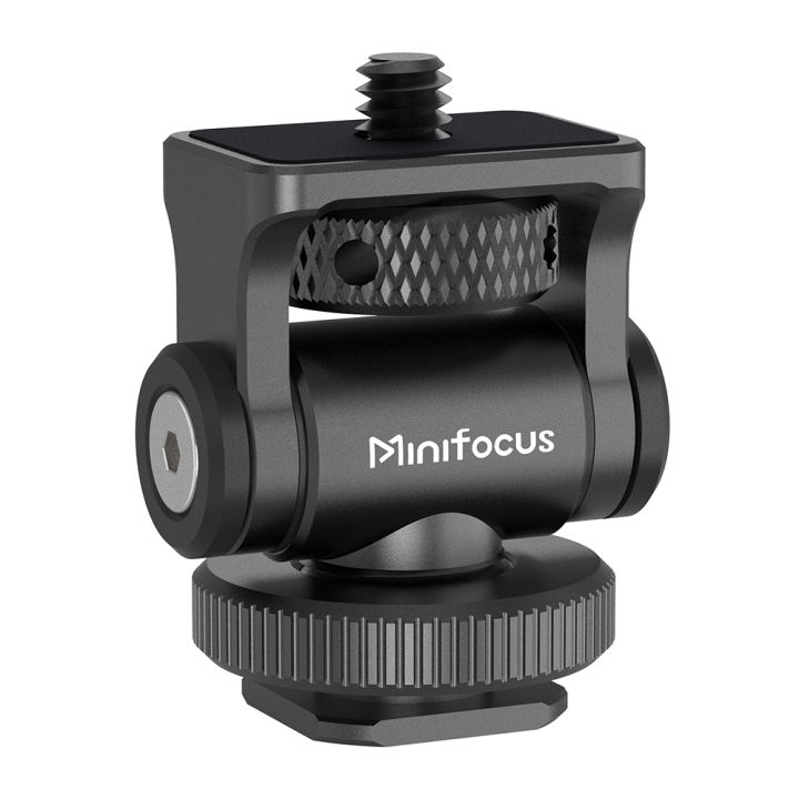 Minifocus DSLR Camera Monitor Mount 180° Tilt Adjustable Monitor Holder Flash LED Fill Light with Cold Shoe for   
