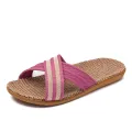 Plus Size Women'S Slippers Flat Sandals Linen Lightweight Casual Summer Slippers Women For Home Free Shipping. 