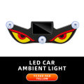 Solar Powered Cool DEMON EYE Led Ambient Light Car Neon Light Wireless Suction Cup USB Rechargeable Atmosphere Breathing Lamp.