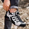 HIKEUP Men's Hiking Shoes Suede Leather Outdoor Shoes Wear-resistant Men Trekking Walking Hunting  Sneakers. 
