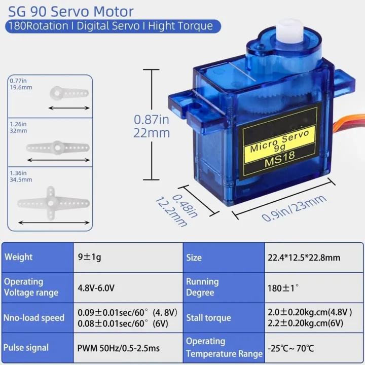 6pcs%20Sg90%209g%20Micro%20Servo%20Motor,%20Mini%20Servos%20Motor%20Kit%20Plastic%20Gear%20180%20Degree%20Servo%20for%20Rc%20Car%20Airplane%20Plane%20for%20Arduino%20-%20Image%205