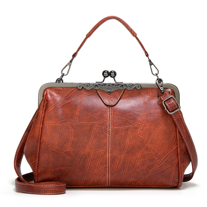 Shoulder%20Bags%20Women%20Retro%20Frame%20Purses%20Girls%20Crossbody%20Messenger%20Bag%20Small%20handbags%20for%20Phone%20Party%20Faux%20Oil%20Leather%20Clip%20Bag%20-%20Image%203