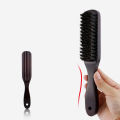 Hair Brush Wood Handle Boar Bristle Beard Comb Styling Detangling Straighten Brown Boar Bristles Massage Comb. 