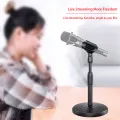 1/2/5pcs Microphone Retractable Desktop Stand Desktop Disc Microphone Stand Live Streaming Desktop Stand Microphone Clip. 