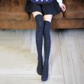 Ladies Women Knitted Thigh-High over the Knee Socks Solid Color Winter Long Stockings Women Girls Warm Hosiery Socks Gifts. 