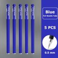 0.5mm Gel Pen Set Full Needle Tube Black Blue Red Color Pens for Writing Test Available Back To School Cheap Stationery Supplies. 