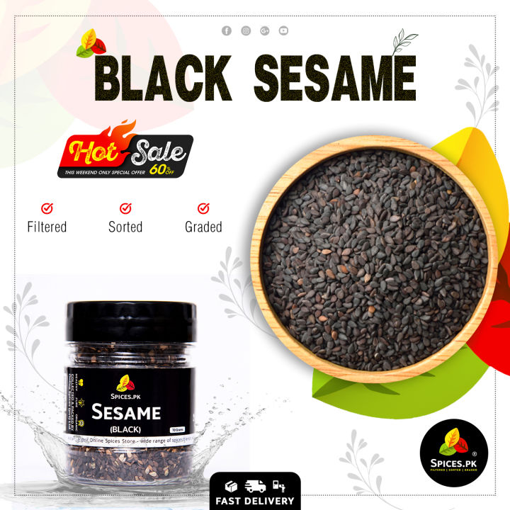 Premium Organic Black Sesame Seeds (Kalay Til) - 70g | 100% Pure & Natural Black Til for Cooking, Baking & Hair Health