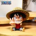 8-10cm Anime Figure One Piece Monkey D Luffy Roronoa Zoro Kawaii Toys Q-Version Figural Nendoroid Car Decoration PVC Model Gift. 