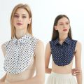Cotton Front Tie for Women Polka Dots Fake Collar Lapel Detachable Collar Shirt Stand Detachable Female False Collar Decor. 