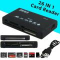 USB 2.0 Card Reader Adapter Support TF CF SD MMC MS XD Mini Memo 26 IN 1 Memory Card Reader USB External SD Mini Micro M2 MMC XD. 
