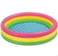 Intex Inflatable 3 Layer Orginal 58''*13'' Kids Rainbow Colors Swimming/Bathing Pool  With Air Pump. 