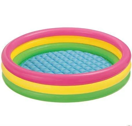 Intex%20Inflatable%203%20Layer%20Orginal%2058''*13''%20Kids%20Rainbow%20Colors%20Swimming/Bathing%20Pool%20%20With%20Air%20Pump%20-%20Image%204