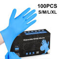 10-100PCS Blue Nitrile Gloves Disposable Cleaning Gloves for Kitchen Dishwashing Waterproof Latex Free Powder Free Work Glove. 
