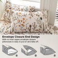 3pcs/set Leaf Floral Pattern Duvet Cover Set(1 Duvet Cover & 2 Pillowcase）Soft And Skin-Friendly Duvet Cover Bedding Set For. 