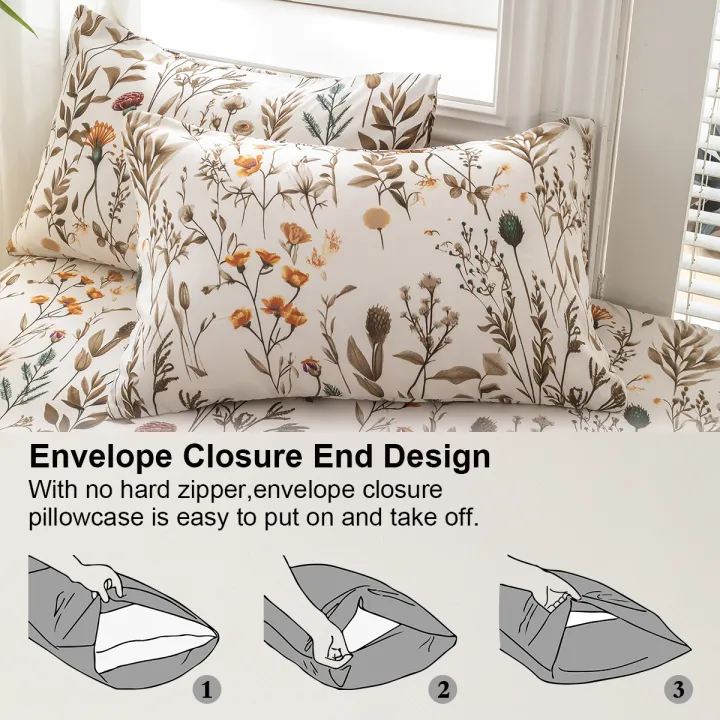 3pcs/set%20Leaf%20Floral%20Pattern%20Duvet%20Cover%20Set(1%20Duvet%20Cover%20&%202%20Pillowcase%EF%BC%89Soft%20And%20Skin-Friendly%20Duvet%20Cover%20Bedding%20Set%20For%20-%20Image%203