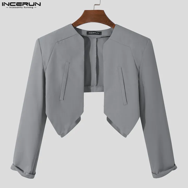 INCERUN%20Men%20Blazer%20Solid%20Color%20Open%20Stitch%20Long%20Sleeve%20Irregular%20Thin%20Suits%20Men%202024%20Streetwear%20Fashion%20Casual%20Crop%20Coats%20S-5XL%20-%20Image%205
