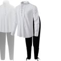 2Pcs Retro Vintage Medieval Renaissance Cosplay Costume Outfits Pirate Viking Halloween Casual Daily LARP Ren Faire Shirt Pants. 