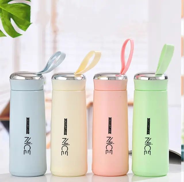 Bottle Cup Mug Glass Plastic Covered Hot Warter Gift Item 400ml