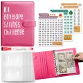 2024 New100 Envelope Savings Challenge Laser A5 Loose-Leaf Binder Budget Binder With Cash Envelopes Money Organizer System. 