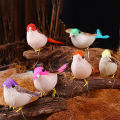 24pcs Simulation Birds Mini Artificial Foam Feather Birds 10* 6cm DIY Pollution-free Crafts Ornament Home Garden Decor Gift. 