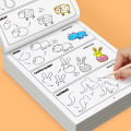 96 Animal Themes Interactive Activity Book on How To Draw Animals Four Simple Steps To Complete Drawing Coloring Toy Book. 