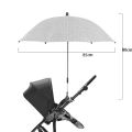 Baby Stroller Folding Umbrella UV Sun Rain Protection Parasol 360 Degrees Adjustable Universal Stroller Sunshade Canopy CoverBab.