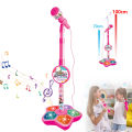 Kids Microphone with Stand Karaoke Mic Speaker with Lights Music Instrument Toys Singing Machine Birthday Gift for Girl Boy. 