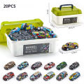 30 - 50PCS Mini Alloy Cars Model Set with Storage Box Diecast Pull-Back Vehicle Toys for Boys, for Christmas, Birthday .