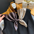 2023 Luxury Brand Silk Scarf Square Women Shawls And Wraps Office Small Hair Neck Hijabs Kerchief Foulard Ladies Scarves 70*70cm.