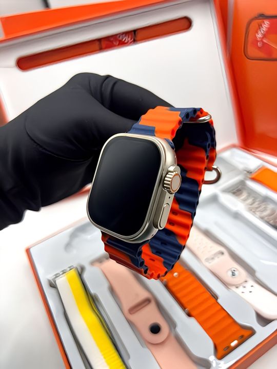 Underrated Ultra 7-in-1 Smartwatch 49mm | Series 8 Ultra Smartwatch with 7 Interchangeable Comfortable Straps | Bluetooth Calling & Sports Mode too