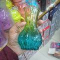 Flower Vase Simple Ins Style Small Diamond Shape Vase Glass Vase Living Room Table Aquatic Flower Arrangement Decoration Home Decor.