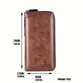 Men's Long Zipper Wallet High Quality Pu Leather Wallet For Men RFID Blocking Business Clutch Bag Credit Card Holder Purse Man. 