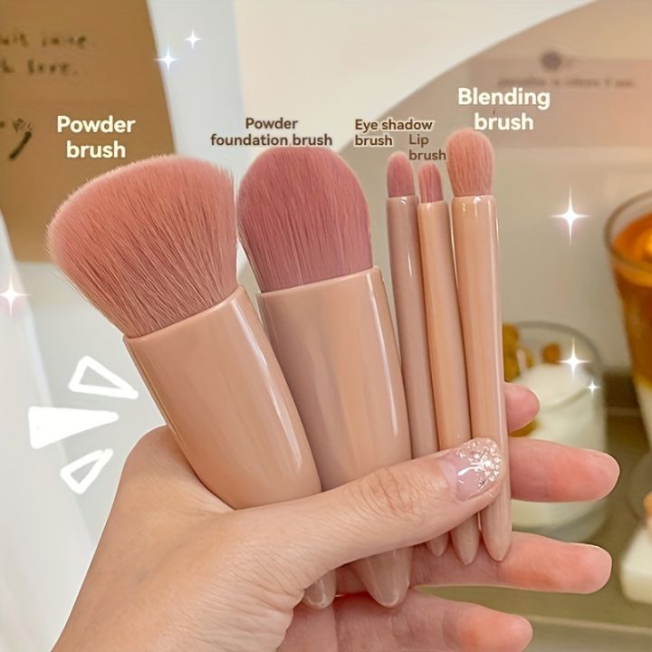 5Pcs%20Portable%20Makeup%20Brush%20Set%20With%20Mirror%20-%20%20Foldable%20Travel%20Kit%20%EF%BC%8CMini%20Makeup%20Brush%20Set%20Travel%20Makeup%20Brush%20Set%20-%20Image%202