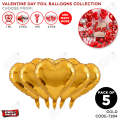 18 Inch Heart Shape Foil Balloon Set Collection - 5 Pcs. 