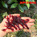 20pcs Crawfish Artificial Bait Shrimp Lobster Claw Lure For Bass Trout Pike Salmon Soft PVC Fishing Lures Swimbait 5.5cm/2.3g. 