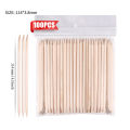 100Pcs Orange Wood Sticks for Nails Double Sided Cuticle Pusher Remover Nail Art Manicure Pedicure Tool for Manicure Pedicure.