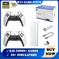 M15  Stick Mini TV Handheld Game Console Wireless Gamepads Video Game 64G 20000+ Retro Game HD Output Two-player for PS1 Etc. 