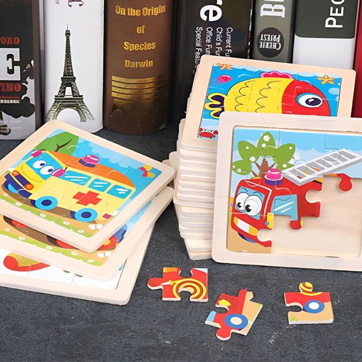 4/8PCS%20Kids%20Wooden%20Jigsaw%20Puzzle%20Games%2011cm/4.33in%20Cartoon%20Animal%20Vehicle%20Pattern%20Children%20Montessori%20Educational%20Toys%20TMZ%20-%20Image%203