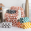 New Ins Checkerboard Blanket Classic Plaid Sofa Blanket Spring and Summer Air Conditioning Blanket Office Nap Shawl Cushion. 