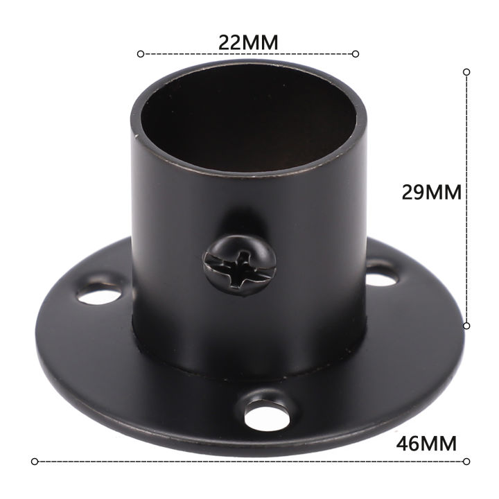 2Pcs%20Tube%20Support%20Closet%20Bar%20Stands%20Wardrobe%20Hanging%20Rail%20Rod%20Pole%20Socket%20End%20Support%20Bracket%20Flange%20Holders%2019-%2032mm%20Hardware%20-%20Image%204