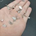 20PCS 5# Zipper Stop Metal Clasp Claw-Style Tail Four-Claw End Zipper Head Tail Regulation Four-Claw Code Card Stop.