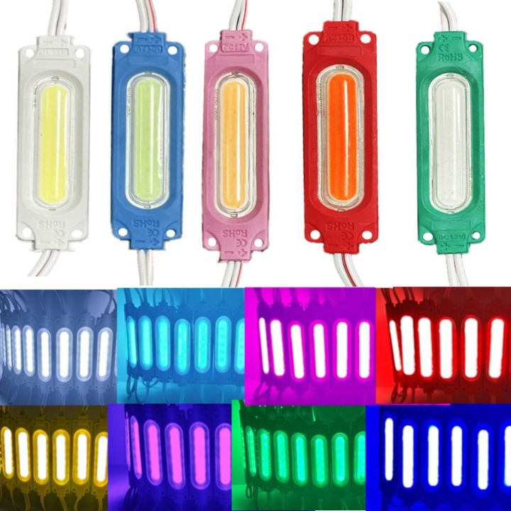 Wholesale 10PCS/lot 12V Multicolour Led Modules COB Light Backlight Shop Banner Waterproof IP65 Christmas Decorations Warm White