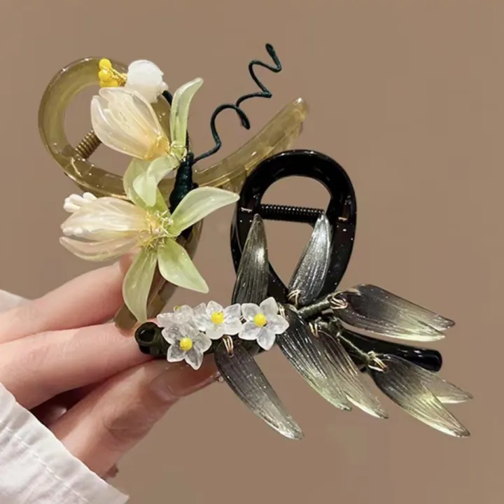2025%20New%20Flower%20Hair%20Claw%20For%20Women%20Elegant%20Chinese%20Style%20Magnolia%20Bamboo%20Leaf%20Peach%20Blossom%20Hair%20Clips%20Summer%20Beach%20Shark%20Claws%20-%20Image%206