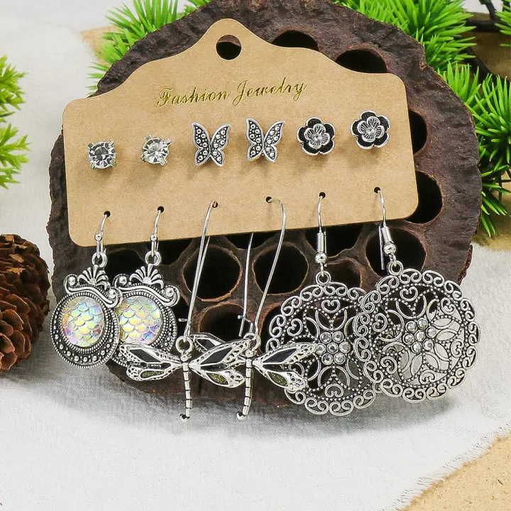 Women's%20Earrings%20Snake%20Pendant%20Vintage%20Boho%20Blue%20Stone%20Turquoise%20Ear%20Women%20Wholesale%20Mixed%20Ethnic%20Jewelry%20Sets%20Party%20%20-%20Image%205