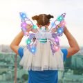 Electric Butterfly Wings Moving Elf Wing with Light Fairy Wings for Kids Birthday Christmas Cosplay Dress Up Angel Girls Toy. 