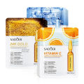 10pcs SADOER 24K Gold Vitamin C Hyaluronic Acid Face Mask Facial Moisturizing Firming Hydrating Facial Masks Skin Care Products. 