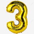 Numeric foil Balloons 0 to 9 number Balloons Golden Color 16 Inch Metallic Foil Balloon Original premium quality by HBI. 